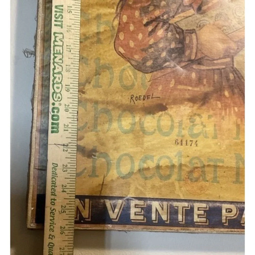 Vintage Frech Chocolat Menier En Vintage Poster Partout‎ Girl Repro 26